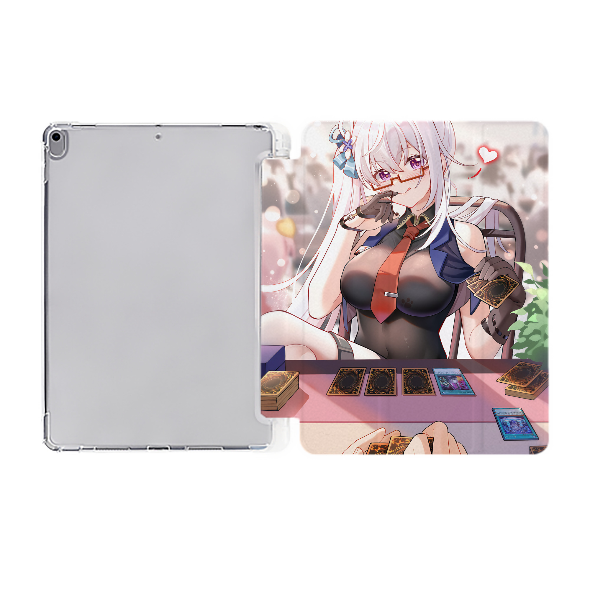 （画像用） 遊☆戯☆王 Yu-Gi-Oh! IPad ケース ペン収納付き 三つ折りスタンド PUレザー×シリコン 対応機種9.5/10.5/10.9インチ